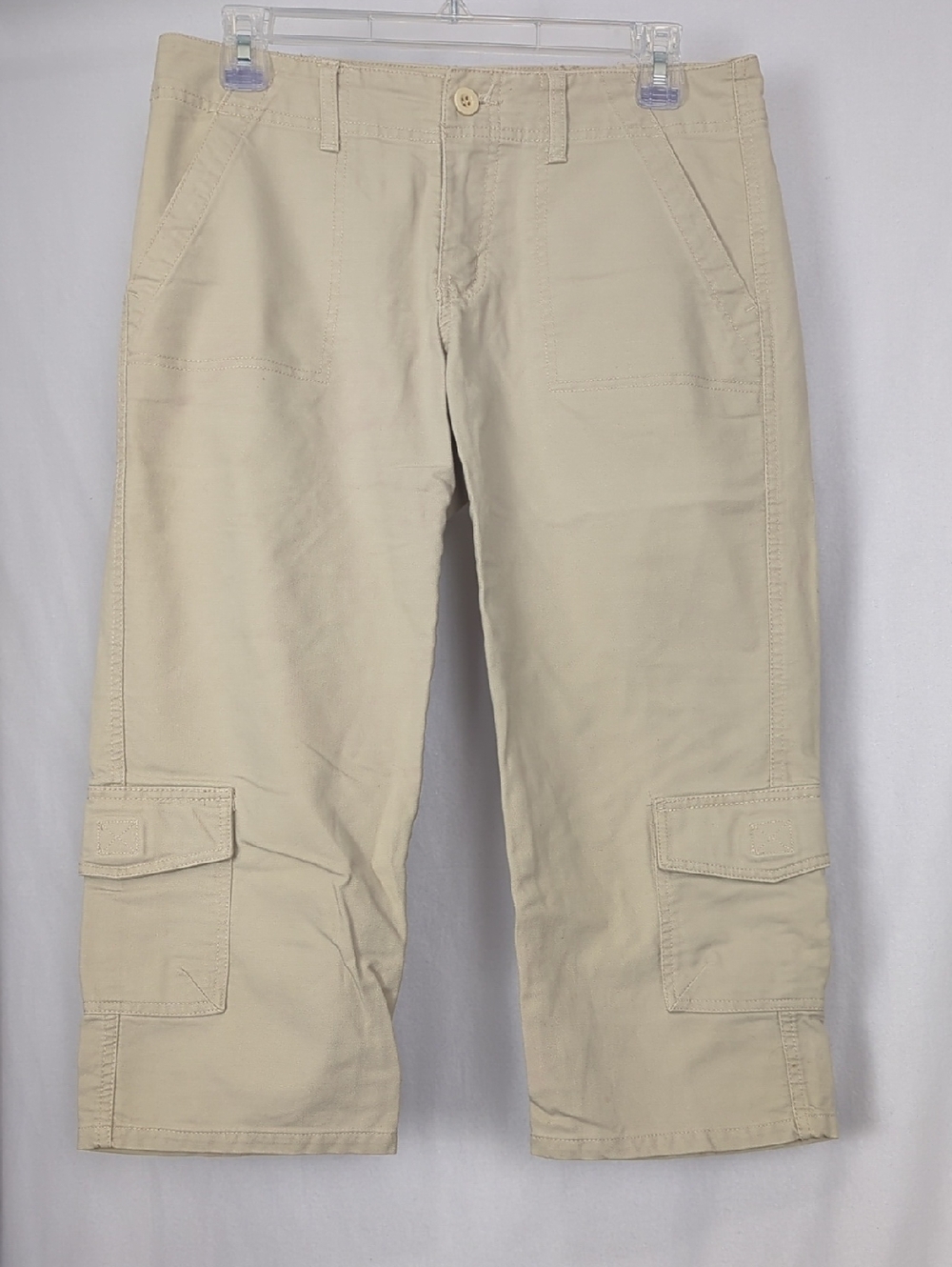 Y2K Vintage SO Low Rise Khaki Cargo Capris Juniors 5